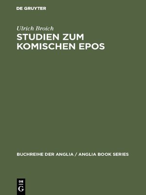 cover image of Studien zum komischen Epos